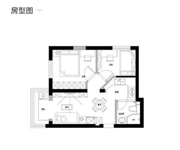 40㎡兩室兩廳裝出美式風(fēng)，這臥室我從未見過