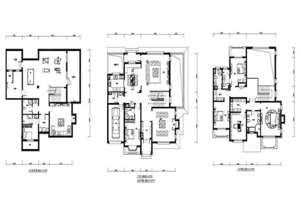 北辰红橡墅五居室505平米中式风格