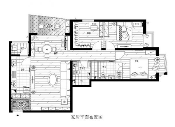 十里堡東里150平歐式古典風格案例賞析