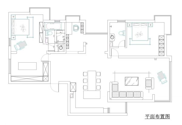 君天大廈（120平）歐式混搭風案例賞析