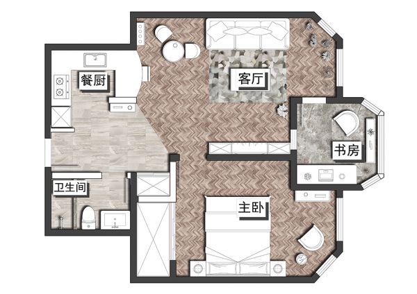 簡約美式案例，空間功能合理舒適有格調(diào)