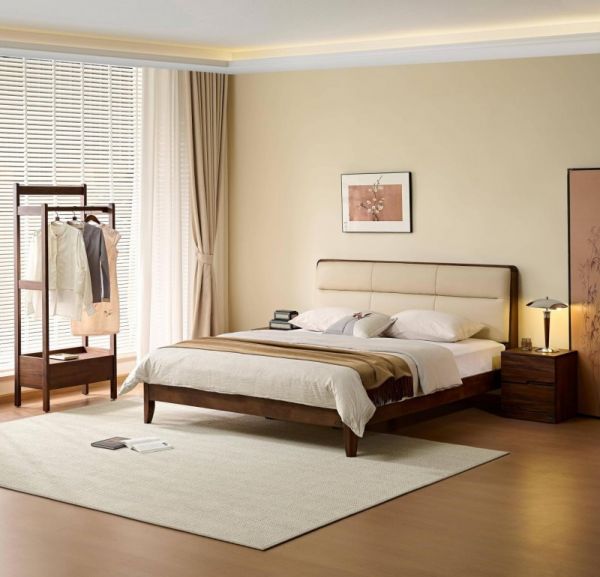 New Chinese Style Wooden Bed