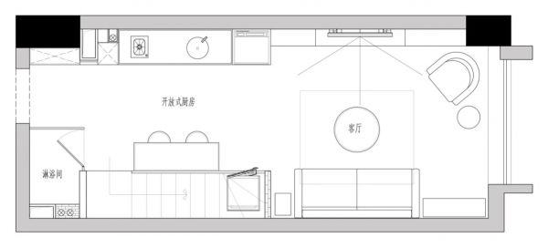 36平米极简loft公寓