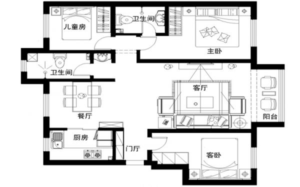 冷暖搭配，線條明快