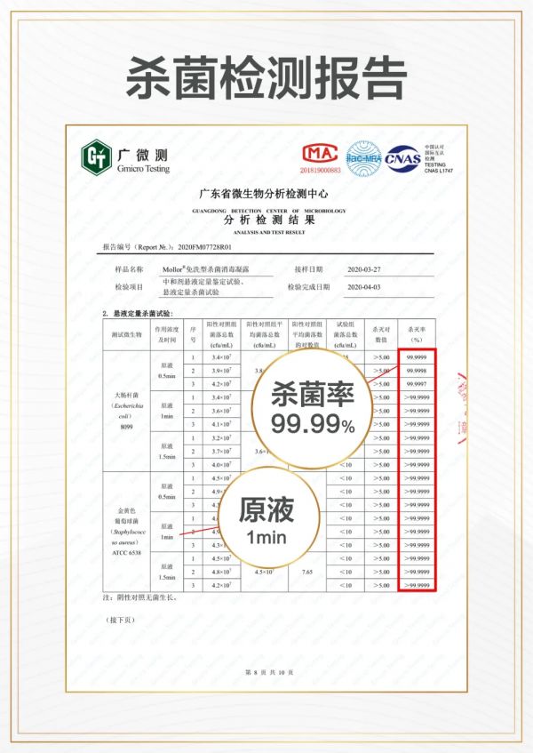 新品上市|嘉寶莉免洗凝露消毒液抑菌率99.99%