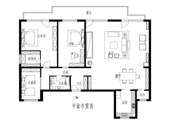 四道口5號院150平混搭風(fēng)格完美家裝效果圖