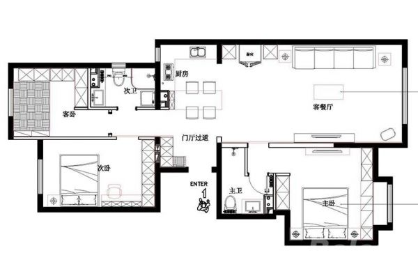 開放廚房讓客餐廳和廚房聯(lián)動(dòng)性更好