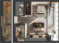 70㎡ 的LOFT，混凝土空间也可以很温馨