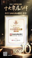 實(shí)力品牌締造傲人口碑，SAKURA櫻花榮獲「2021消費(fèi)者信賴十大家居品牌」