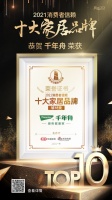 快訊|千年舟榮獲「2021消費(fèi)者信賴(lài)十大輔材品牌」稱(chēng)號(hào)