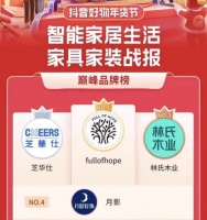 智能快訊|月影家居位列“抖音好物年貨節(jié)”智能家居品牌榜TOP4