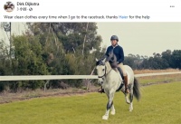 骑士服易脏难清洗？澳洲赛马教练选海尔“空气洗”