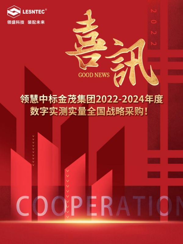 喜訊丨領(lǐng)慧中標金茂集團2022-2024年度數(shù)字實測實量全國戰(zhàn)略采購！