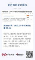 国家统计局：2023上半年GDP同比增长5.5%