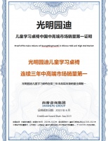 尚普咨询发布丨光明园迪连续3年领跑儿童桌椅中高端市场