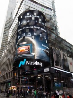 蒸烤文化世界同享，凯度电器登陆纳斯达克大屏