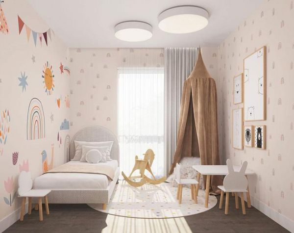 Convenient wall covering for children