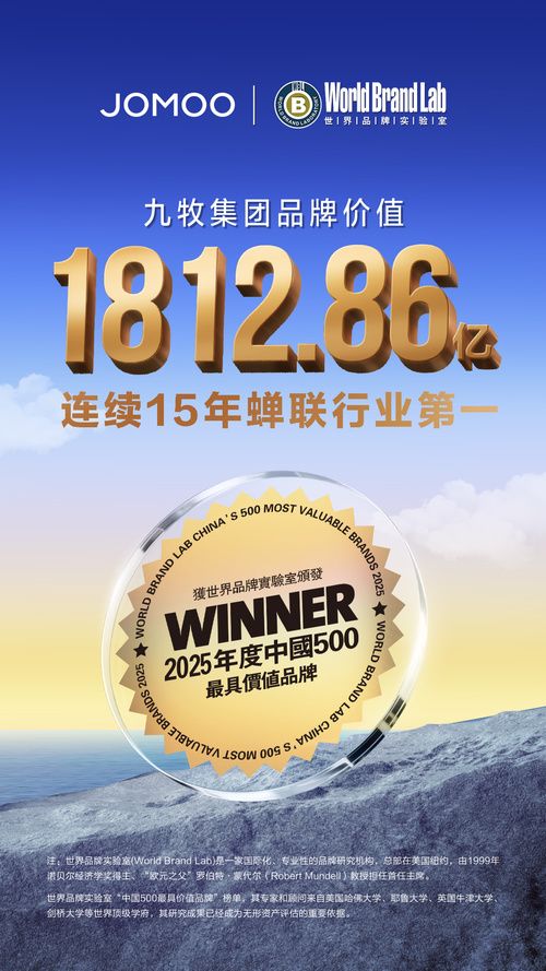 九牧集团品牌价值达1812.86亿元
