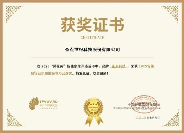 获奖公告：圣点科技斩获6项葵花奖