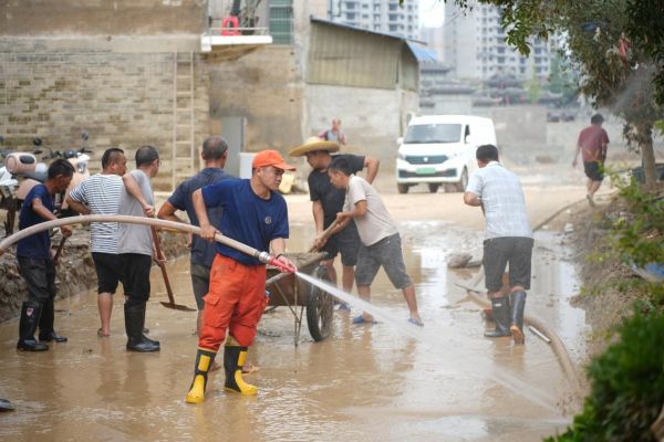 榕江洪水災(zāi)害現(xiàn)場
