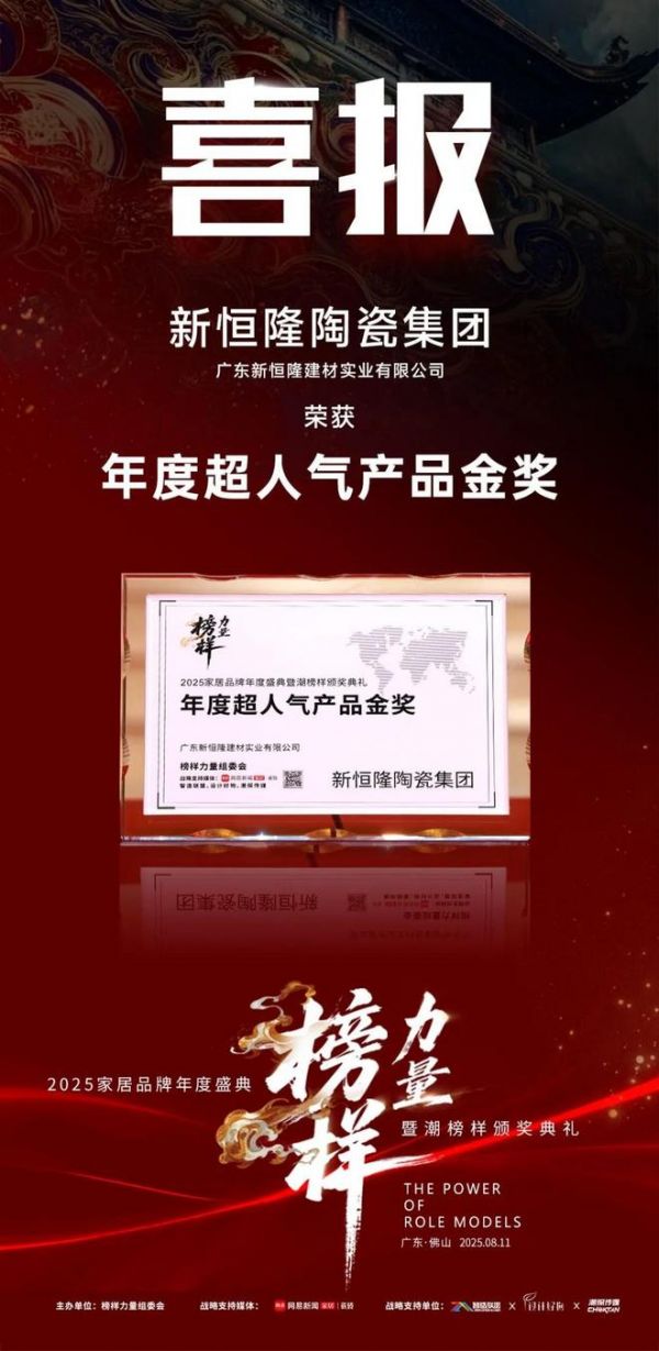 雙獎加冕！新恒隆集團榮獲“年度超人氣產(chǎn)品金獎”“年度新媒體紅人榜”