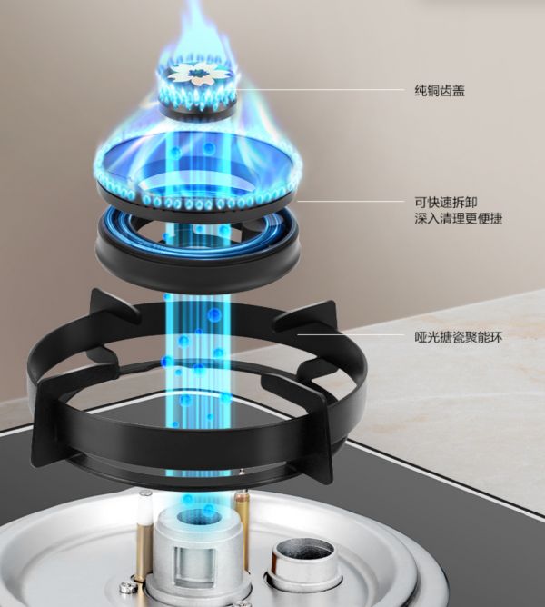 樱花燃气灶JZT/Y-S507GA清洁设计展示