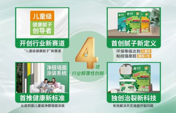 Zhuoma child-grade health putty booth at Guangzhou Building Materials Fair