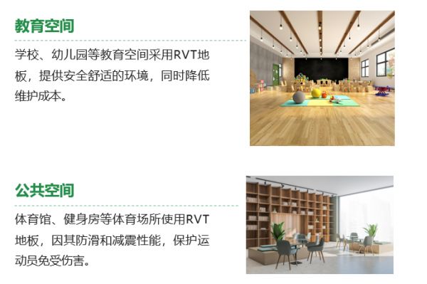 RVT橡塑地板更多应用