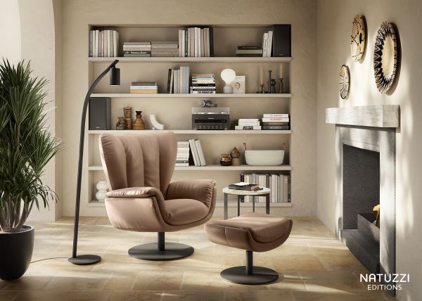 Natuzzi Editions Aurora Swivel Chair