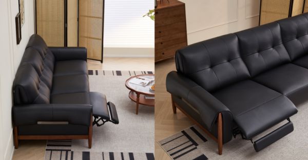 Retro Top-Grain Leather Sofa Details