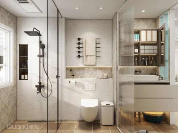 Multi-bar layered towel rack