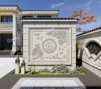 国达陶瓷瓷雕壁画“家和富贵”，东方美学风范