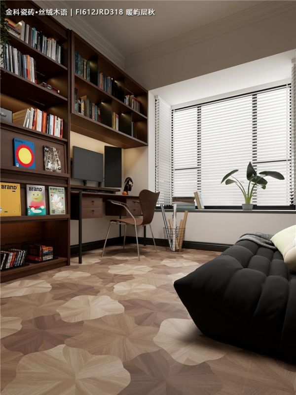 Warm Island Layered Autumn Wood Grain Tile Image 2