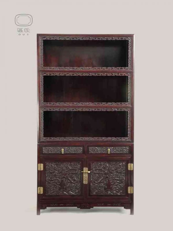 Quanshi Furniture Purple檀Cobra Design Square Corner Cabinet