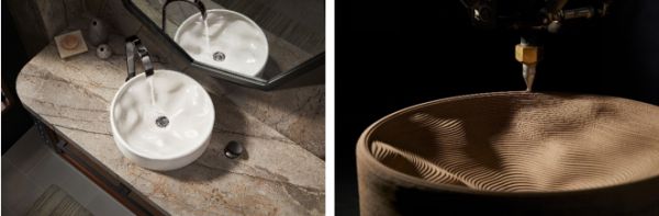 科勒Rista 3D打印台盆融合数字制造技术与雕塑设计语言