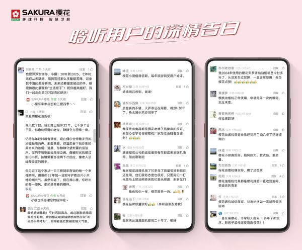用户与SAKURA樱花产品相伴多年