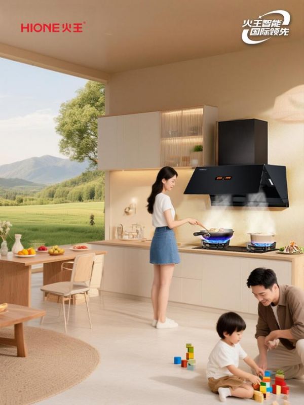 火王智能烟灶风随火动功能演示