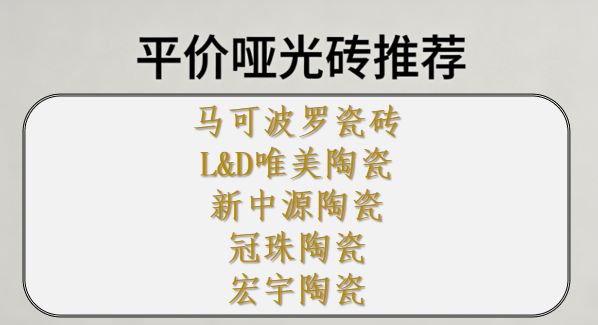 平价哑光砖推荐图片