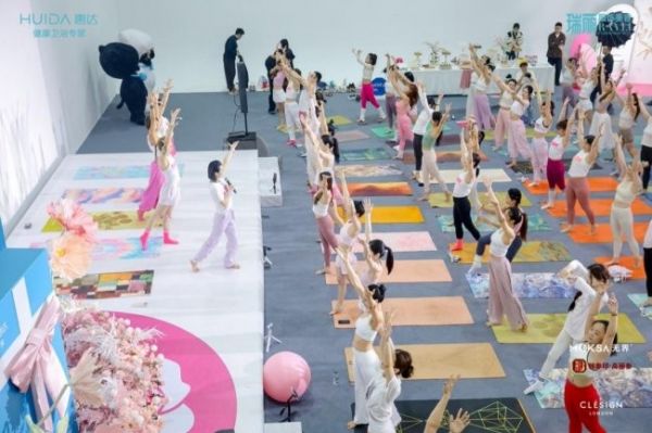 Participants Practicing Yoga