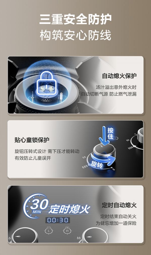 樱花燃气灶S510G三重防护图