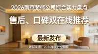2026南京装修公司年度榜单：口碑售后双优推荐