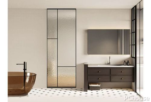 客厅格栅全景门设计图