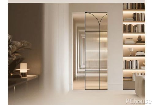 卧室格栅全景门设计图