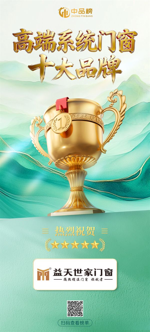 益天世家门窗获奖照片