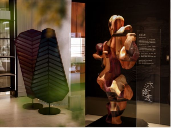 木作材料观念装置《榫构太湖》《木影微绣》