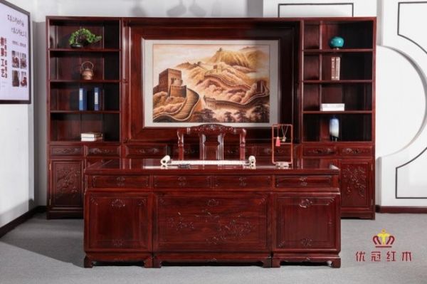 优冠红木家族家具细节