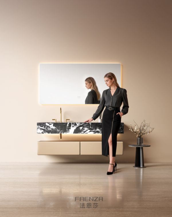 Smart Mirror with 3-color Dimming