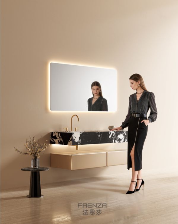 Lante岚庭 High-End Bathroom Cabinets in a Home Setting