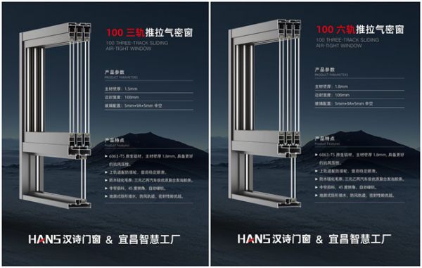 汉诗门窗2026气密新品材质展示