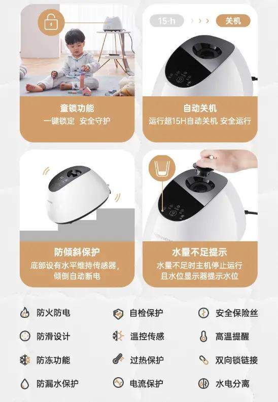 Safety features of the water heating mattress